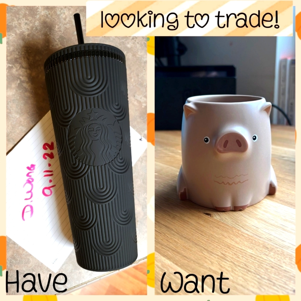 Matte Black Mermaid Starbucks Tumbler